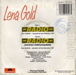 [Pochette de Radio (Lena GOLD) - verso]