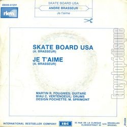 [Pochette de Skate Board USA (Andr BRASSEUR) - verso]