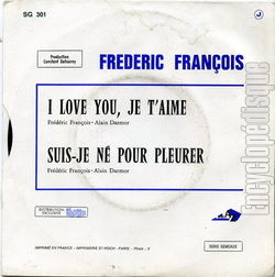 [Pochette de I love you, je t’aime (Frdric FRANOIS) - verso]