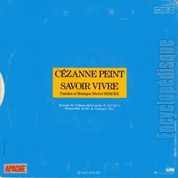 [Pochette de Czanne peint (France GALL) - verso]