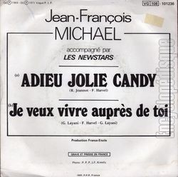 [Pochette de Adieu jolie Candy (Jean-François MICHAËL) - verso]