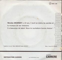 [Pochette de Comme je t’aime (Nicolas SKORSKY) - verso]