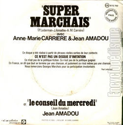 [Pochette de Super Marchais (Anne-Marie CARRIRE et Jean AMADOU) - verso]
