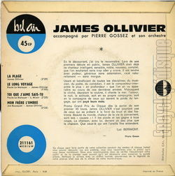 [Pochette de La plage (James OLLIVIER) - verso]