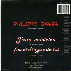 [Pochette de J’suis musicien (Philippe DAUGA) - verso]