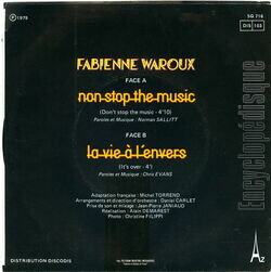 [Pochette de Non stop the music (Fabienne WAROUX) - verso]
