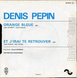 [Pochette de Orange bleue (Denis PPIN) - verso]