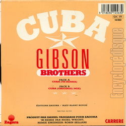 [Pochette de Cuba (88 remix) (GIBSON BROTHERS) - verso]