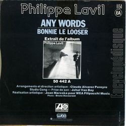 [Pochette de Any words (Philippe LAVIL) - verso]