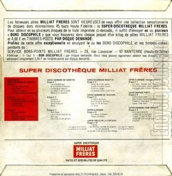 [Pochette de Milliat Frres "Super-chansons de toujours" (PUBLICIT) - verso]