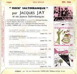 [Pochette de Rock’ saltimbanque (Jacques JAY (et ses joyeux saltimbanques)) - verso]