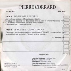 [Pochette de Symphonie sur Paris (Pierre CORRARD) - verso]