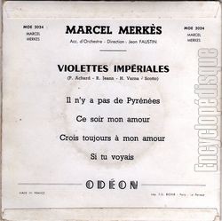[Pochette de Violettes impériales (Marcel MERKÈS) - verso]