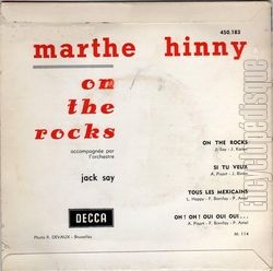 [Pochette de On the rocks (Marthe HINNY) - verso]