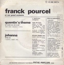 [Pochette de Quentin’s theme (Franck POURCEL) - verso]