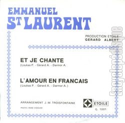 [Pochette de Et je chante (Emmanuel ST LAURENT) - verso]