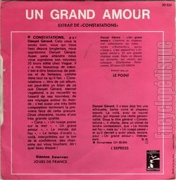 [Pochette de Un grand amour (Danyel GRARD) - verso]