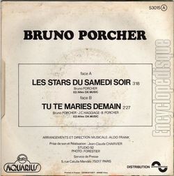 [Pochette de Les stars du sam’di soir (Bruno PORCHER) - verso]