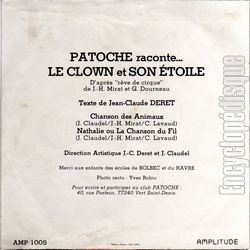 [Pochette de Patoche raconte Le clown et son toile (PATOCHE) - verso]