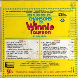 [Pochette de Les plus belles chansons de Winnie l’ourson (T.V. (Tlvision)) - verso]