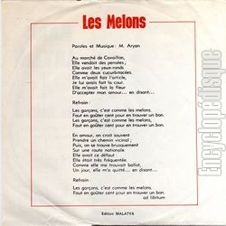 [Pochette de Les melons (Marc ARYAN) - verso]