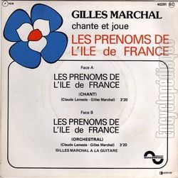 [Pochette de Les prnoms de l’Ile-de-France (Gilles MARCHAL) - verso]