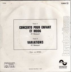 [Pochette de Concerto pour enfant et moog (Philippe RENAUX (Auteur-Compositeur)) - verso]