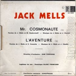 [Pochette de Mr cosmonaute (Jack MELLS) - verso]