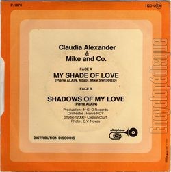 [Pochette de My shade of love (Claudia ALEXANDER & MIKE and Co) - verso]