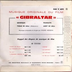 [Pochette de Gibraltar (B.O.F.  Films ) - verso]