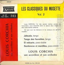 [Pochette de Les classiques du musette - Vol. 2 (Louis CORCHIA) - verso]