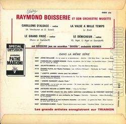 [Pochette de Carillons d’Alsace (Raymond BOISSERIE) - verso]