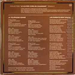 [Pochette de Le savoir-vivre en chansons vol.4 - Le tlphone sonne (AUGUSTIN) - verso]