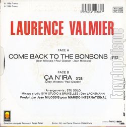 [Pochette de Come back to the bonbons (Laurence VALMIER) - verso]