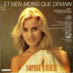 [Pochette de Aujourd’hui plus qu’hier…( nouveau mix ) (Sophie FAVIER) - verso]