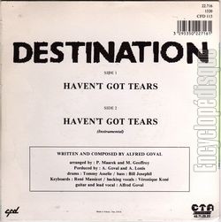 [Pochette de Haven’t got tears (DESTINATION) - verso]