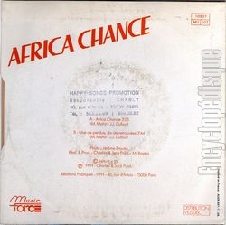 [Pochette de Africa chance (INFLUENCE) - verso]