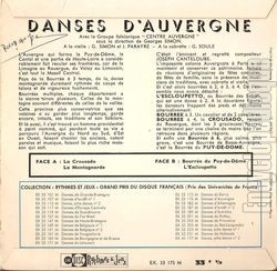 [Pochette de Danses d’Auvergne (DOCUMENT) - verso]