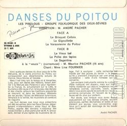 [Pochette de Danses du Poitou (DOCUMENT) - verso]