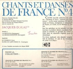 [Pochette de Chants et Danses de France N4 (DOCUMENT) - verso]