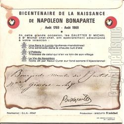 [Pochette de Bicentenaire de Napolon Bonaparte (DOCUMENT) - verso]