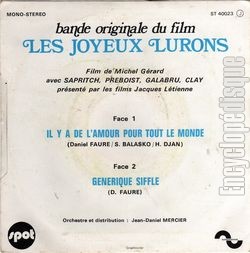 [Pochette de Les joyeux lurons (B.O.F.  Films ) - verso]