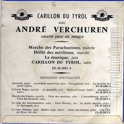 [Pochette de Carillon du Tyrol (Andr VERCHUREN) - verso]