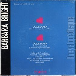 [Pochette de Cœur samba (Barbara BRIGHT) - verso]