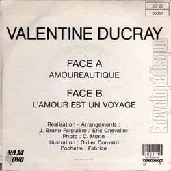 [Pochette de Amoureautique (Valentine DUCRAY) - verso]
