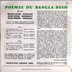 [Pochette de Bangla-Desh (DICTION) - verso]