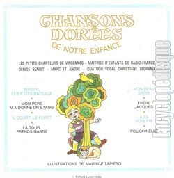 [Pochette de Chansons dorées (Volume 01) (JEUNESSE) - verso]
