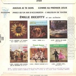 [Pochette de Les coqs d’or de la chanson franaise 1960 (mile DECOTTY) - verso]