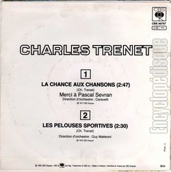 [Pochette de La chance aux chansons (Charles TRENET) - verso]