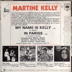 [Pochette de My name is Kelly (Martine KELLY) - verso]